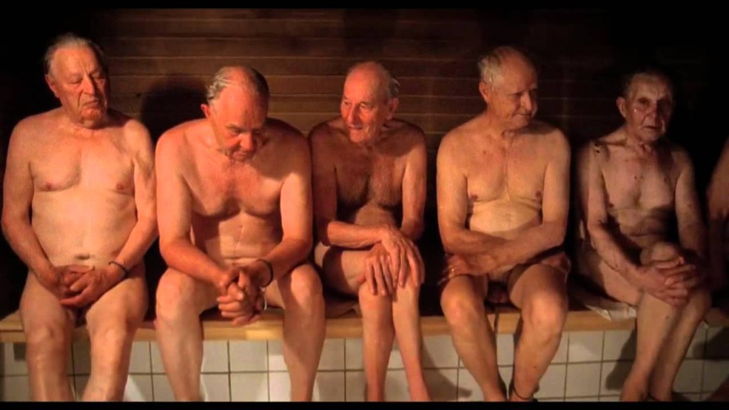 oude mannen in sauna